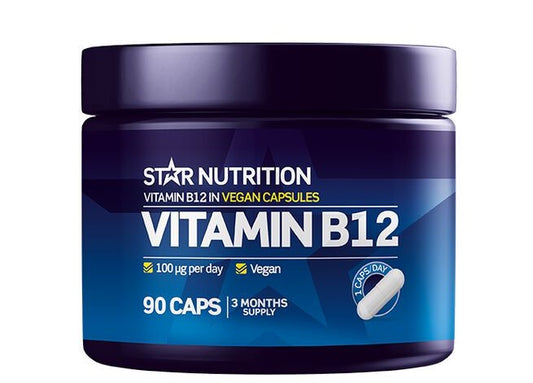 B12, 90 kapsler - Kosttilskudd