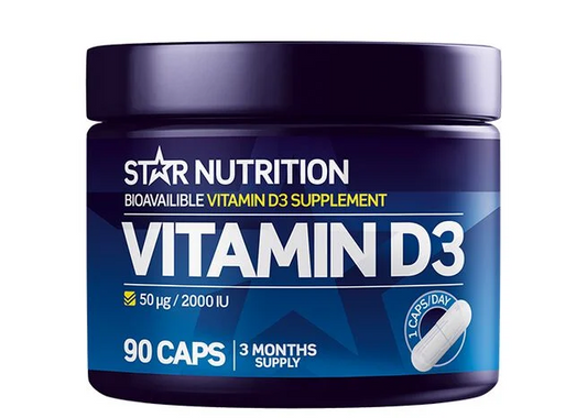 Vitamin D3, 90 kapsler - Kosttilskudd
